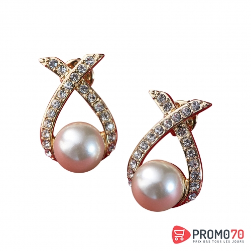 Boucles d'oreilles en perles romantique