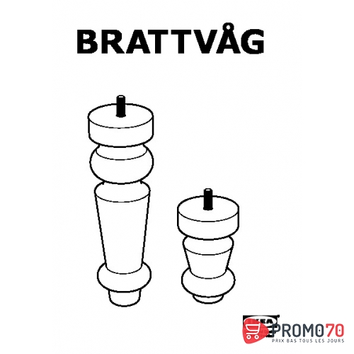 Brattv??g pied, noir