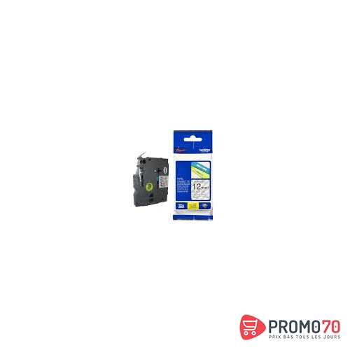 Brother ruban noir - transparent 12mm