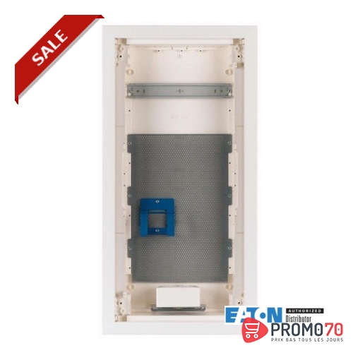 Coffret de distribution encastré; à 2 rangées; porte métallique très plate