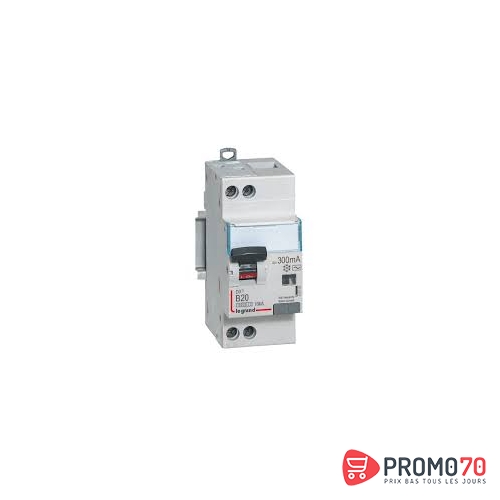 Disjoncteur modulaire 1p+n c 20a 10ka diff ac 300ma