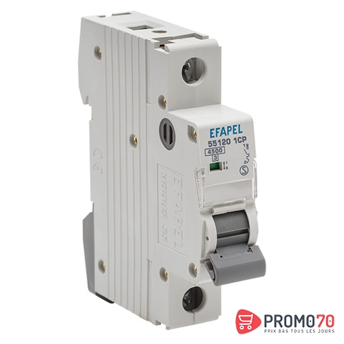 Disjoncteur modulaire 2p courbe c 6a 4,5ka