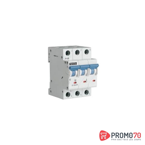 Disjoncteur modulaire 3p courbe c 20a 4,5ka