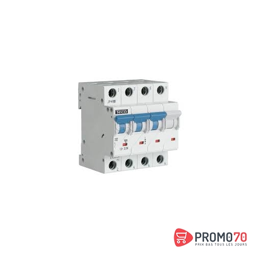 Disjoncteur modulaire 3p+n courbe c 20a 4,5ka