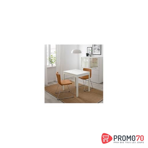 Ekedalen - bernhard table et 4 chaises, blanc, mjuk doré-marron