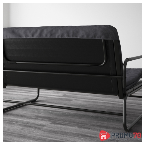 Hammarn canapé-lit, knisa, gris foncé, noir