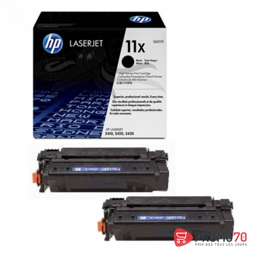 Hp 11x 2-pack high yield black original