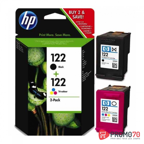 Hp 122 2-pack black/tri-color original ink cartridges