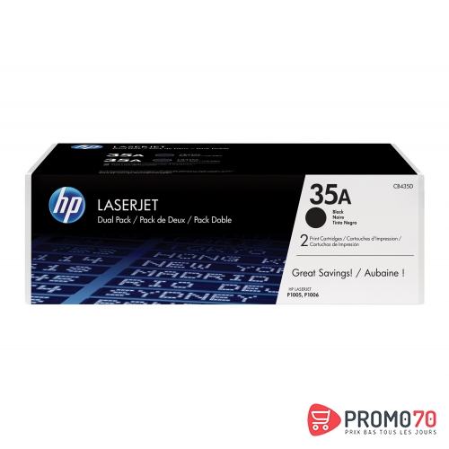 Hp 35a 2-pack black original laserjet toner cartridges