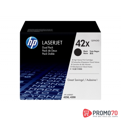 Hp 42x 2-pack high yield black original