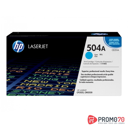 Hp 504a cyan original laserjet toner cartridge