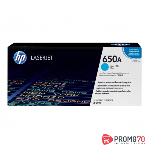 Hp 650a cyan original laserjet toner cartridge