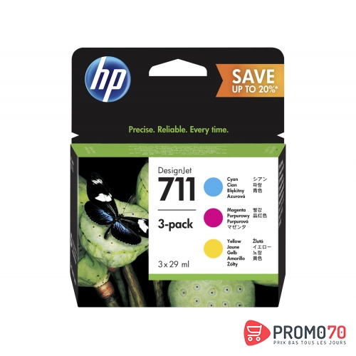 Hp 711 3-pack 29-ml magenta designjet ink cartridges