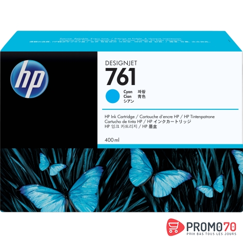 Hp 761 400-ml cyan designjet ink cartridge