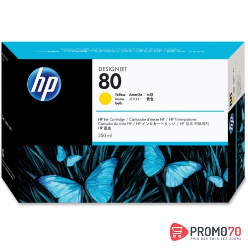 Hp 80 350-ml yellow designjet ink cartridge