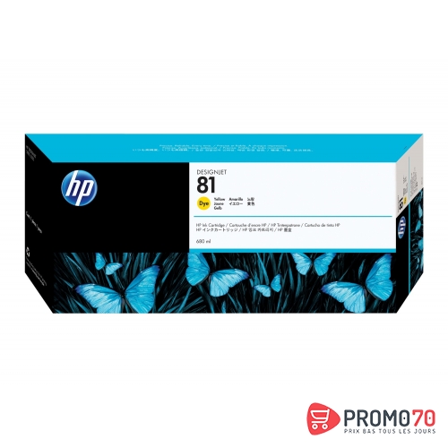 Hp 81 680-ml yellow designjet dye ink cartridge