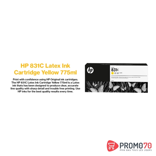 Hp 831c 775-ml yellow latex ink cartridge