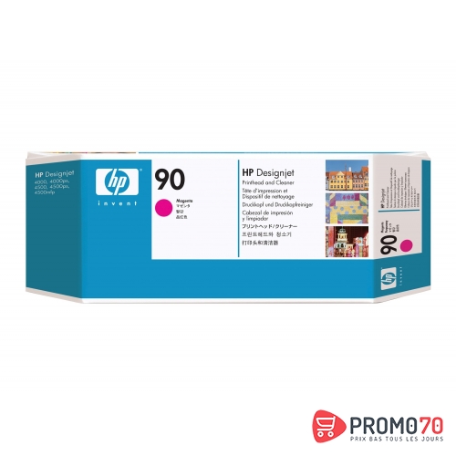 Hp 90 magenta designjet printhead and printhead cleaner