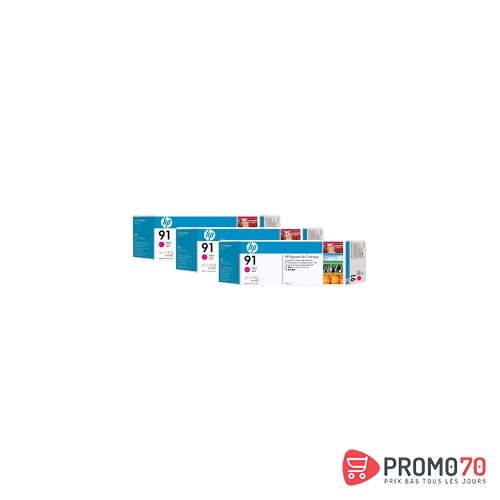 Hp 91 3-pack 775-ml magenta designjet pigment ink cartridges