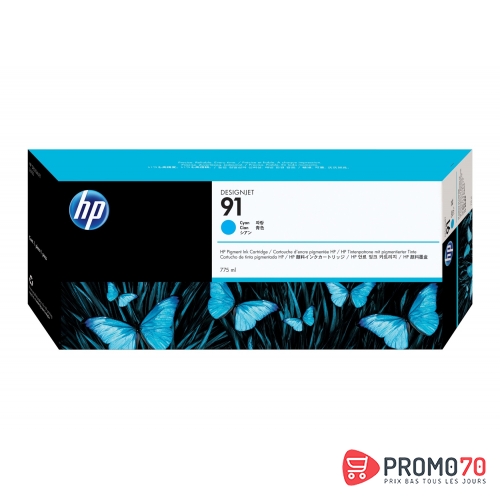 Hp 91 775-ml cyan designjet pigment ink cartridge