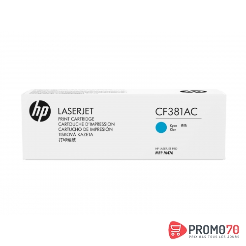 Hp cf381ac cyan contract original laserjet toner cartridge