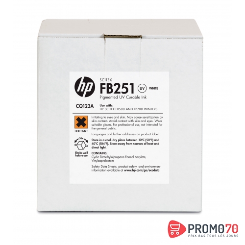 Hp fb251 2-liter white scitex ink