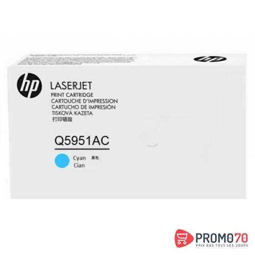 Hp q5951ac cyan contract original laserjet toner cartridge