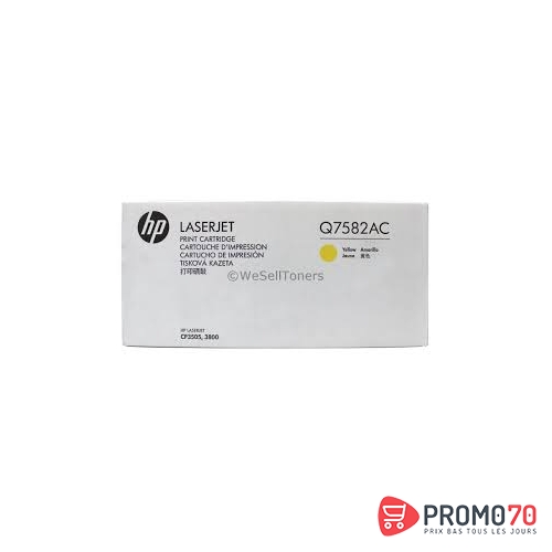 Hp q7582ac yellow contract original laserjet toner cartridge