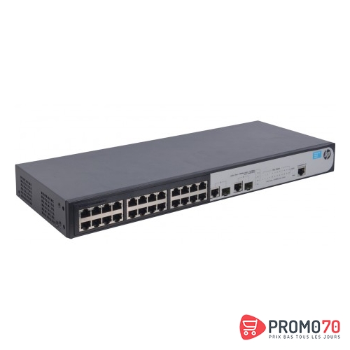 Hpe 1910-24 switch [24 ports 10-100 + 2 ports sfp, l2, smart managed]