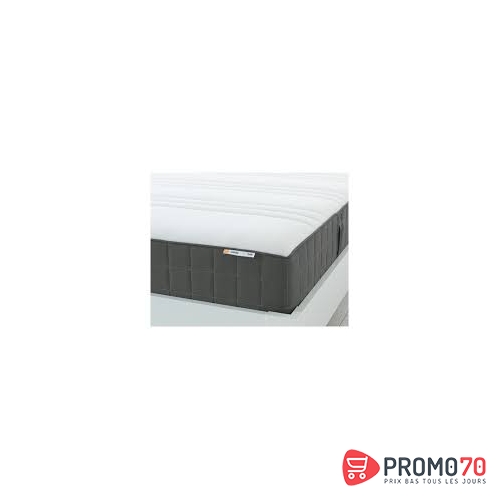 H??v??g matelas à ressorts ensachés, ferme, gris foncé 