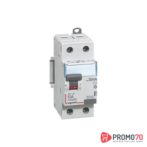 Interrupteur différentiel modulaire ac 2p 63a-300ma