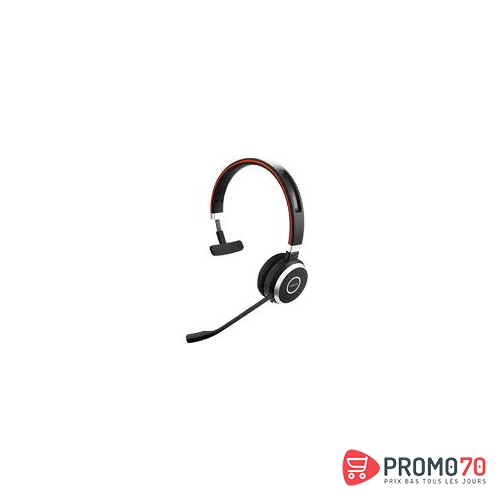 Jabra evolve 65 ms mono usb headband, bluetooth function, noise cancelling, usb via dongle, with mute-button and volume control on the headset, busylight , discret boomarm, microsoft optimized