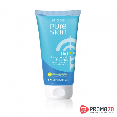 Nettoyant et gommage pour le visage 2 en 1 pure skin