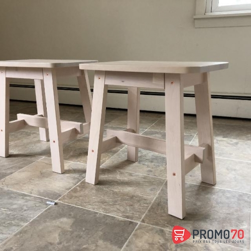 Norr??ker tabouret, bouleau blanc