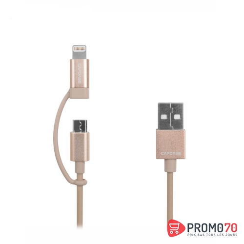 Port cable 2in1 lightning + micro usb 1.2m