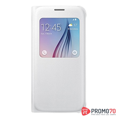 Samsung etui s view pour s6 blanc