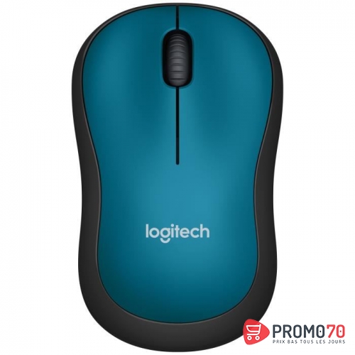 Souris sans fil m185 bleue