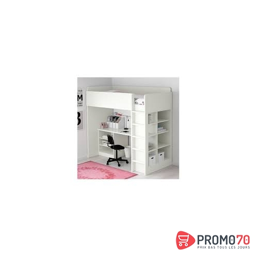 Stuva combinaison lit mezzanine avec 2 étagères - 3 étagères, blanc