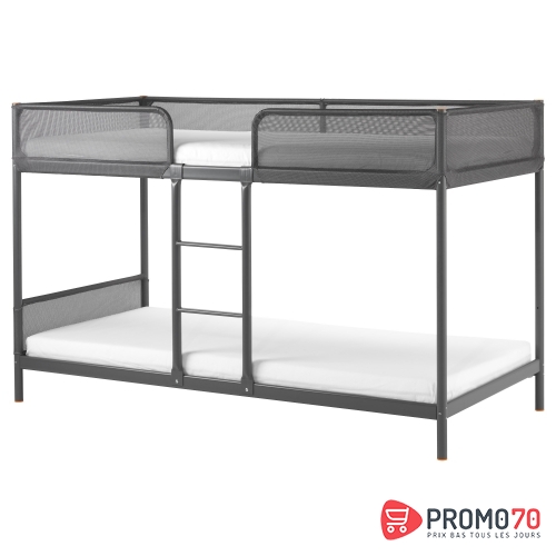 Tuffing cadre de lits superposés, gris foncé
